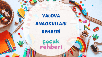 Yalova'daki anaokulu bahçesinde açık havada oynayan çocuklar ve öğretmenler