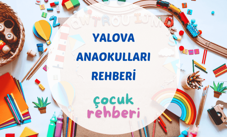 Yalova'daki anaokulu bahçesinde açık havada oynayan çocuklar ve öğretmenler